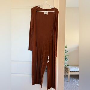 Abercrombie long ribbed cardigan